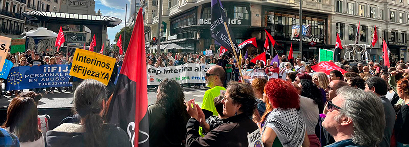 Veterinarios interinos se manifiestan en Madrid por su estabilidad laboral