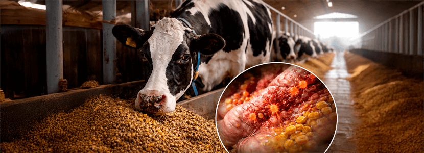 La acidosis ruminal por dietas ricas en grano deja huella inflamatoria en vacas lecheras